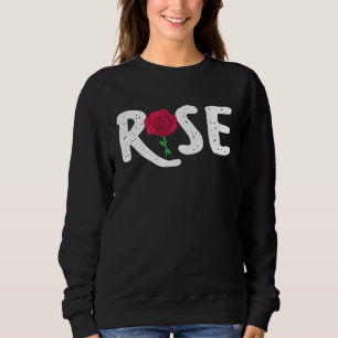 Cool Rose Simple Line Rose Sweatshirt