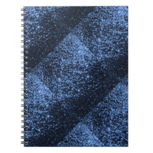 COOL ROYAL BLUE BLACK SPARKLE GLITTER BACKGROUND P NOTEBOOK