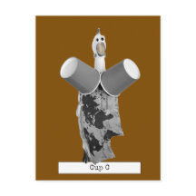 Cool Rubber Chicken Coffee Postcard