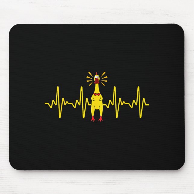Cool Rubber Chicken Design For Men Women Kids Rubb Mouse Pad (Front)
