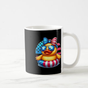 Cool Rubber Duck Usa Flag Cute Duckie 4th Of July Coffee Mug