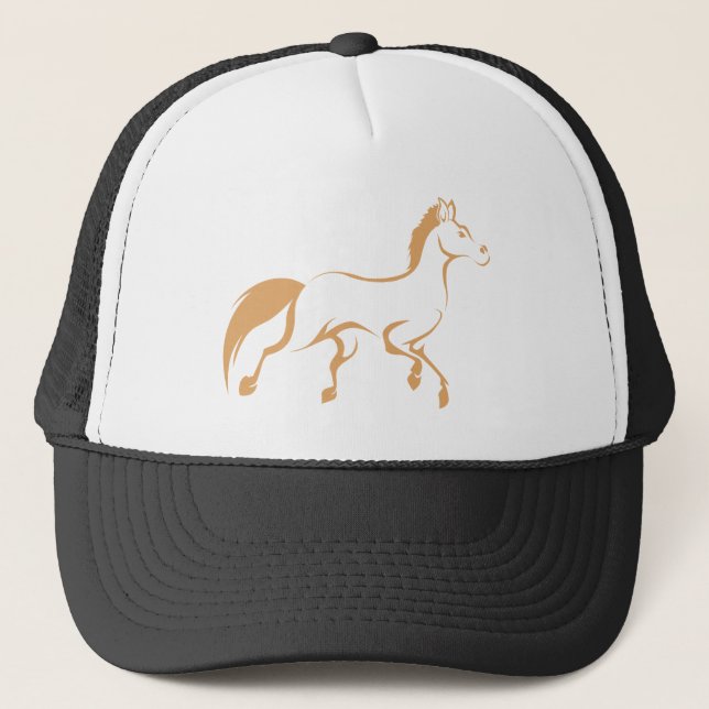 Cool Running Horse Logo Shirt Trucker Hat (Front)