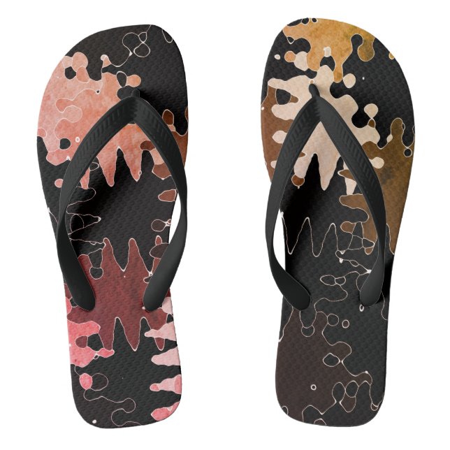 COOL Rustic Abstract Shapes Jandals (Footbed)