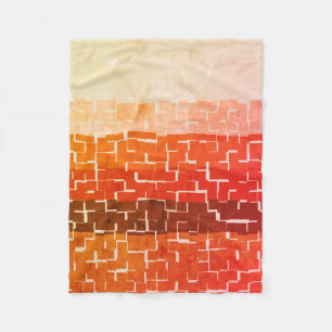 Cool Rustic Autumn Colours Fleece Blanket