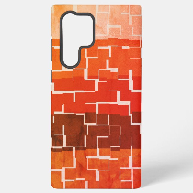 Cool Rustic Autumn Colours Samsung Galaxy S22 Ultra Case (Back)