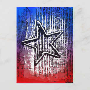 Cool Rustic Lone Star Pop Art Print Postcard