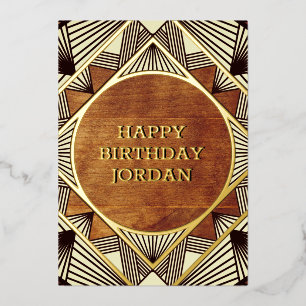 Cool Rustic Retro Masculine Personalised Birthday