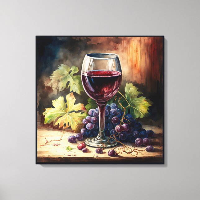 cool Rustic wine lovers  Canvas Print (Front)
