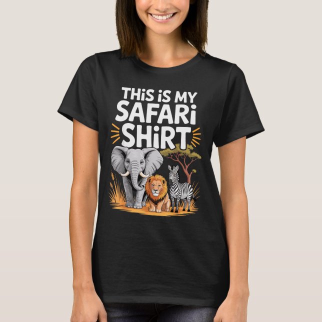 Cool Safari Costume For Men Women Adult Africa Saf T-Shirt (Front)