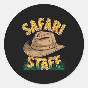 Cool Safari Costume For Men Women Kids Adult Afric Classic Round Sticker