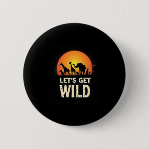 Cool Safari Design For Men Women Kids Safari Anima 6 Cm Round Badge