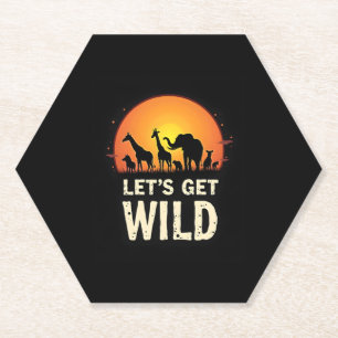 Cool Safari Design For Men Women Kids Safari Anima Paper Coaster