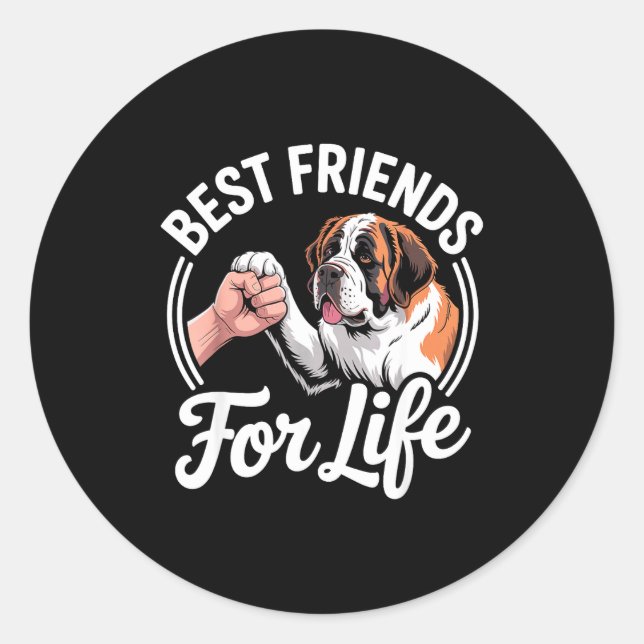 Cool Saint Bernard Costume For Men Women St. Berna Classic Round Sticker (Front)