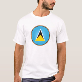 Cool Saint Lucia Flag Seal T-Shirt