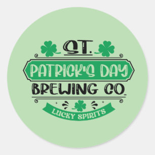 Cool Saint Patrick's Day brewing company Classic Round Sticker