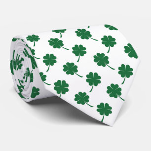 Cool Saint Patrick's Day four leaf clover Tie