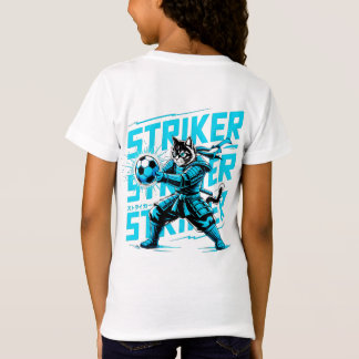  Cool Samurai Cat Soccer Striker - Gift for soccer T-Shirt