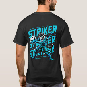 Cool Samurai Cat Soccer Striker - Gift for soccer T-Shirt