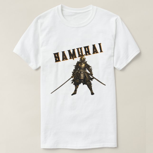 Cool Samurai Warrior Japanese Bushido Personalized T-Shirt (Design Front)