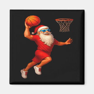Cool Santa Basketball Player Dunking Xmas Christma Magnet