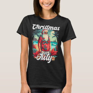 Cool Santa Christmas In July Santa Sunglasses Hawa T-Shirt