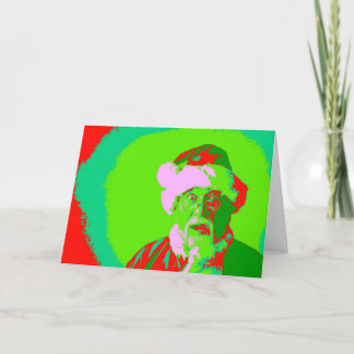 Cool Santa Christmas pop art - customisable Holiday Card
