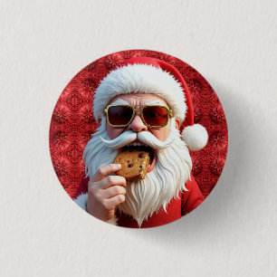 Cool Santa Claus 3 Cm Round Badge