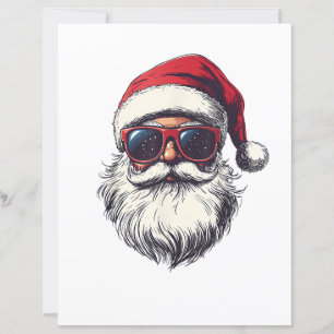 Cool Santa Claus Face Retro Sunglasses Christmas M