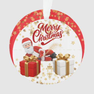 Cool Santa Claus Holiday in Christmas 🎅 Ornament