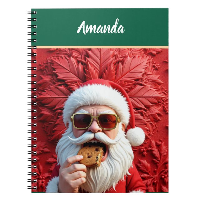 Cool Santa Claus Notebook (Front)