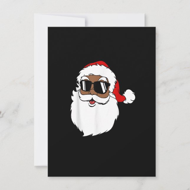 Cool Santa Claus Sunglasses Merry Christmas Xmas B Invitation (Front)