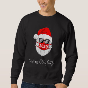 Cool Santa Claus With Mouth Guard Mask And Sunglas Sweatshirt