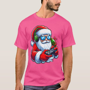 Cool Santa Gamer Controller Gaming Video Game Chri T-Shirt