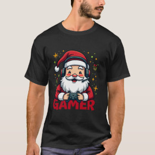 Cool Santa Gamer Controller Gaming Video Game Chri T-Shirt