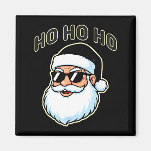 Cool Santa In Black Hat Sungles Graphic 2  Magnet