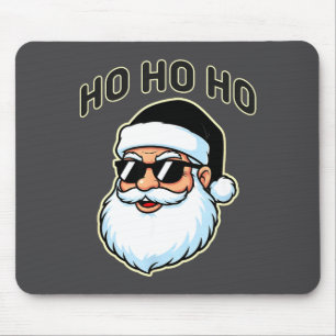 Cool Santa In Black Hat Sungles Graphic 2  Mouse Pad