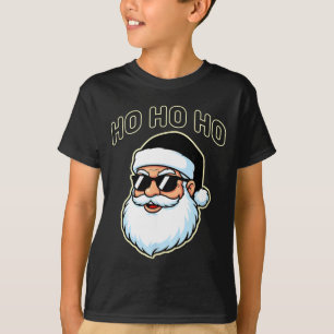Cool Santa In Black Hat Sungles Graphic 2 T-Shirt