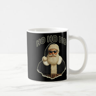 Cool Santa In Black Hat Sungles Graphic  Coffee Mug