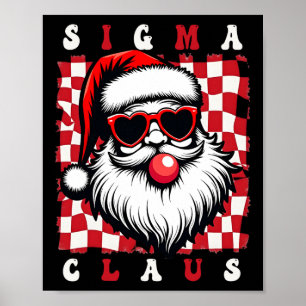 Cool Santa Rizz Merry Rizzmas Jokes Sigma Christma Poster