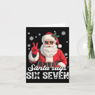 Cool Santa Says 67 Meme Funny Christmas Xmas Men W Card