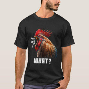 Cool Sarcastic Angry Rooster Screaming Graphic De T-Shirt