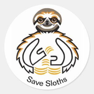 Cool Save SLOTHS- Animal activist - Classic Round Sticker