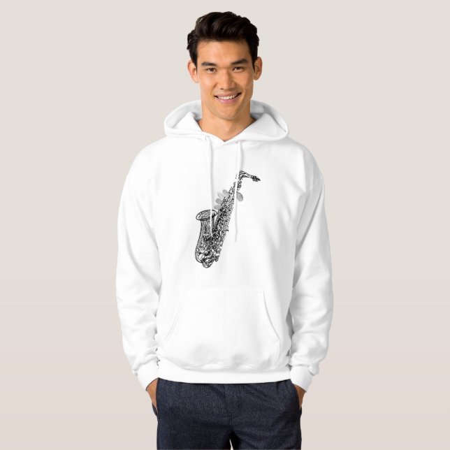 Cool saxophone hoodie (Front Full)