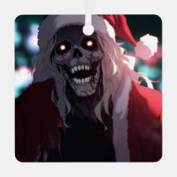 Cool Scary Creepy Skull Santa Claus Xmas