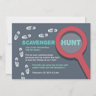 Cool Scavenger Hunt Invitation