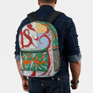 Cool School Backpack, Graffiti Art, personalized Printed Backpack