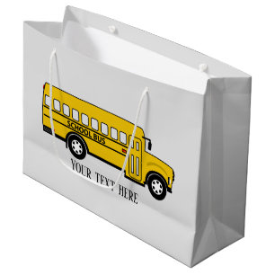 cool School bus drivers add text Large Gift Bag