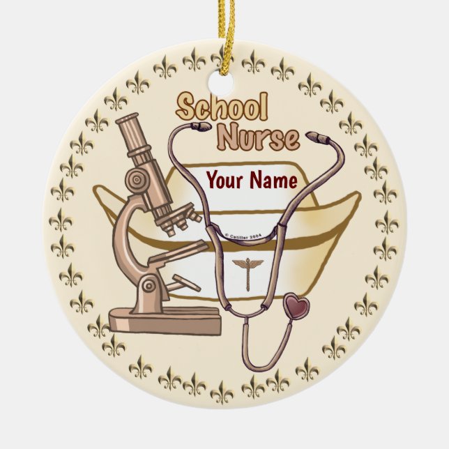 Cool School Nurse ornament  (Front)