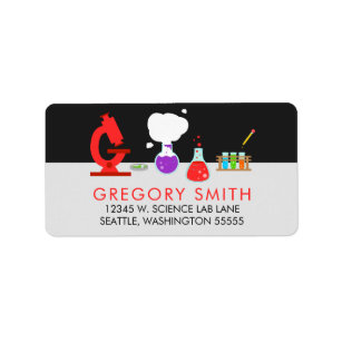 Cool Science Lab Label