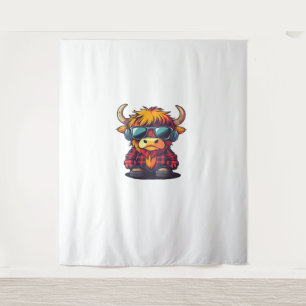 Cool Scottish Highland Cow Classic T-Shirt Tapestry